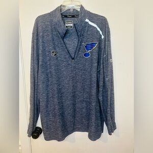 St. Louis Blues Fanatics Authentic Pro Quarter Zip Pullover Sweatshirt NHL  XL